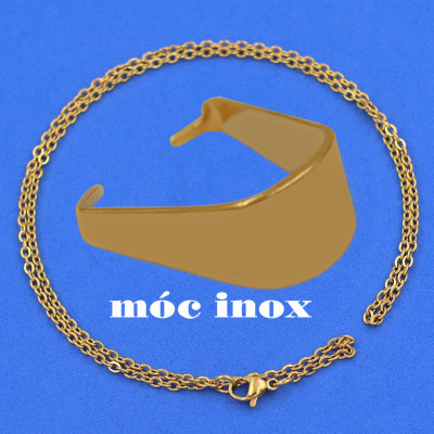 Mặt dây chuyền Phật Bất động minh vương đá xanh 2.2 x 3.6cm ( size trung ) kèm vòng cổ dây chuyền inox + móc inox, Phật bản mệnh