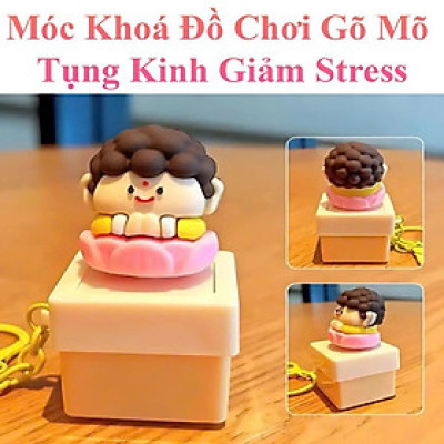 Móc Khoá Đồ Chơi Gõ Mõ Tụng Kinh Tịnh Tâm Giảm Stress