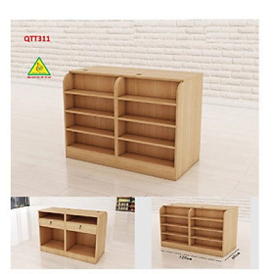 Quầy tính tiền, quầy thu ngân thiết kế tiện lợi QTT311 - Nội thất lắp ráp Viễn Đông Adv