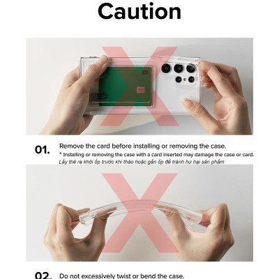 Ốp lưng dành cho Samsung Galaxy S24 Ultra RINGKE Fusion Card_ Hàng chính hãng