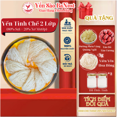 Bộ Quà Tặng 100g Tổ Yến Sào Cao Cấp dành BIẾU TẶNG Người Thân Đối Tác - Yến Sào BaNest