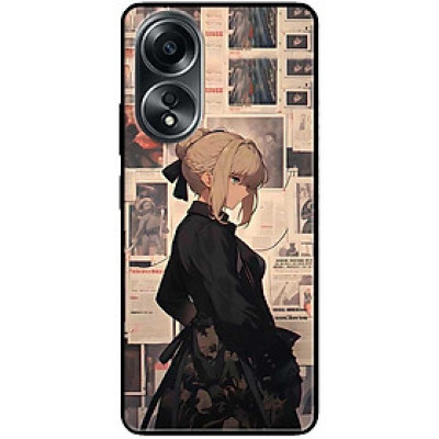 Ốp lưng cho Oppo A74 - A95 4G - A60 4G - A36 - A76 - A96 4G - Cô Gái Buộc Tóc Đen - Hàng Chính Hãng