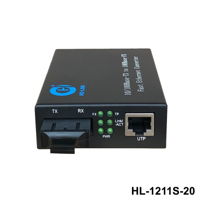 Bộ chuyển đổi quang điện Ho-Link HL-1211S-20 | 2 sợi quang 10/100 - Hàng Chính hãng