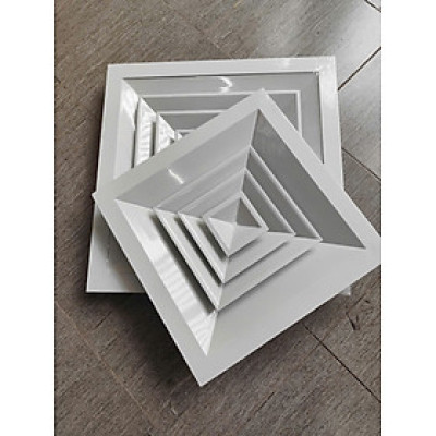 Cửa gió khuếch tán 450x450 miệng gió cấp điều hòa chất liệu nhôm, nan gió điều hòa âm trần