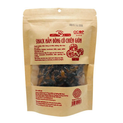 Snack Nấm Đông Cô Chiên Giòn Lý Tưởng 50g, Sản Phẩm Đạt Chứng Nhận OCOP 3 Sao Của Thành Phố Hà Nội