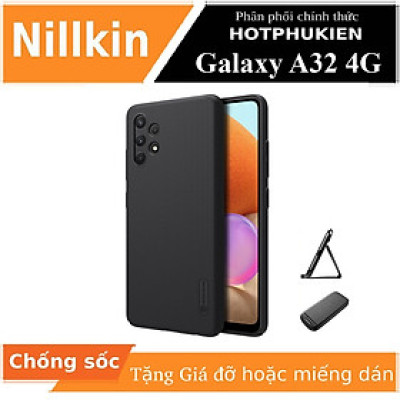 Ốp Lưng Sần cho Samsung Galaxy A32 4G chống sốc cực tốt hiệu Nillkin Super Frosted Shield - hàng nhập khẩu