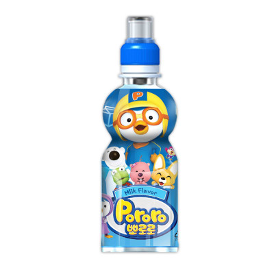 Thùng 24 Chai Nước Uống Pororo Hương Vị Sữa 235ml