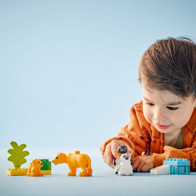 Đồ Chơi Lắp Ráp Gia Đình Động Vật Hoang Dã: Chim Cánh Cụt Và Sư Tử LEGO DUPLO 10442 (10 chi tiết)