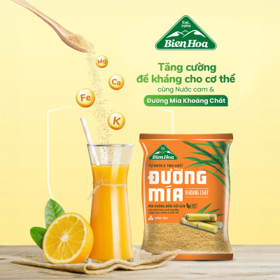Đường mía khoáng chất Biên Hòa 1kg/túi