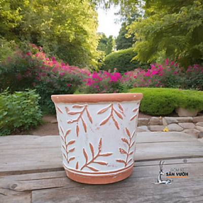 Bộ 3 Chậu Vót Sơn WAX Vân Lá Liễu