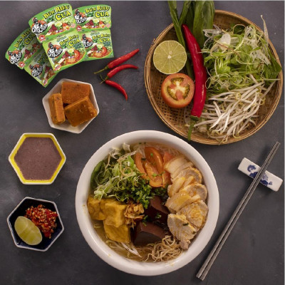 Lốc 12 Hộp Viên Gia Vị Bún Riêu Chay Ông Chà Và 75g (Crab Taste Vegetable Soup Cubes)