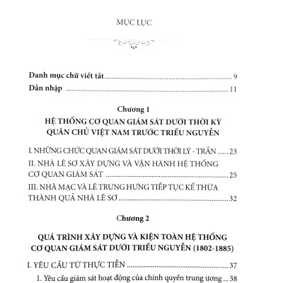 Hệ Thống Cơ Quan Giám Sát Triều Nguyễn (1802-1885): Từ Thiết Chế, Định Chế Đến Thực Tiễn