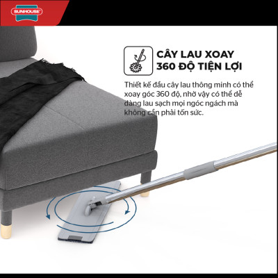 Bộ lau nhà đa năng Space Saving Sunhouse KS-CL3211P