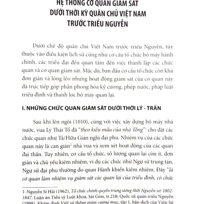 Hệ Thống Cơ Quan Giám Sát Triều Nguyễn (1802-1885): Từ Thiết Chế, Định Chế Đến Thực Tiễn