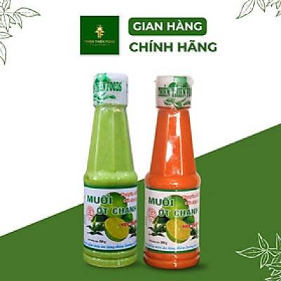 Combo 6 Chai Muối Ớt Chanh Nha Trang Thiên Thiên Food 250gr (Xanh - Đỏ)