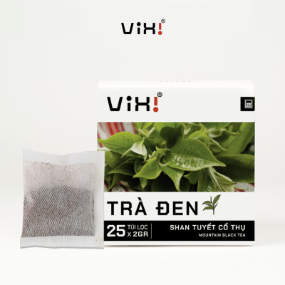 Trà đen túi lọc ViXi từ trà Shan Tuyết cổ thụ hộp 50g