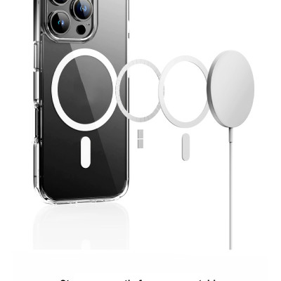 Ốp lưng trong suốt sạc từ tính dành cho iPhone 16 / 16 Plus / 16 Pro / 16 Pro Max - Hàng chính hãng