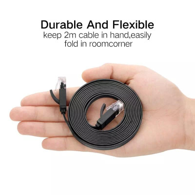 Ugreen UG11235NW104TK 1M màu Đen Cáp mạng LAN CAT6 UPT cáp dẹp - HÀNG CHÍNH HÃNG