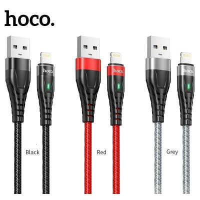 Cáp Sạc Nhanh Hoco Me3 3A Cổng Lightning Cho Iphone Có Đèn Led