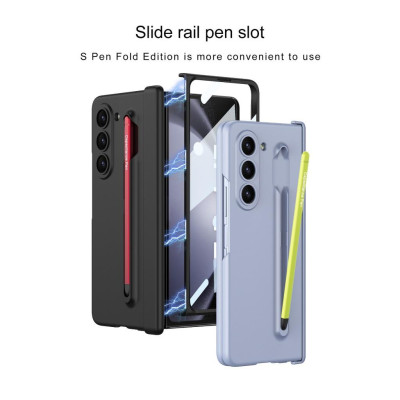 Ốp Lưng Cho Galaxy Z FOLD 6 Có Bản Lề Bảo Vệ , Kèm Bút Và Kính Cường Lực Mặt Trước - BUM STORE GALAXY CASE