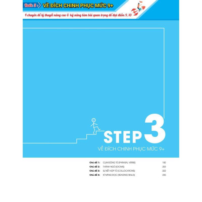 Sách - 3 STEP - Tiết Lộ Bí Quyết 3 Bước Đạt Điểm 8+ Tiếng Anh - Megabook