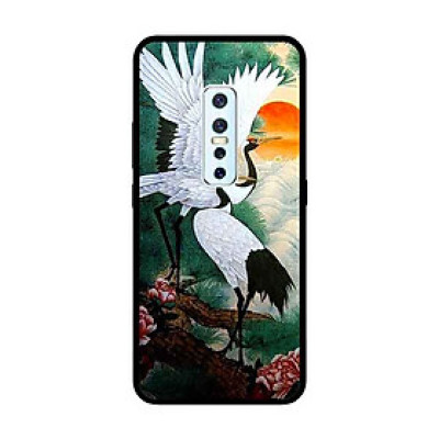 Ốp Lưng in cho Vivo V17 Pro Mẫu Chim Hạc - Hàng Chính Hãng