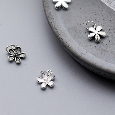 Combo 3 cái charm bạc hình hoa năm cánh treo - ngọc Quý Gemstones