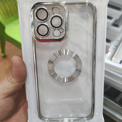 Ốp lưng dành cho iPhone 11 Pro, 11, 11 Pro Max, 12 Pro, 12, 12 Pro Max, 13 Pro, 13 Pro Max, Xs Max, Xs, 14, 14 Plus, 14 Pro , 14 Pro Max  viền màu hở logo Táo sang trọng - Hàng chính hãng