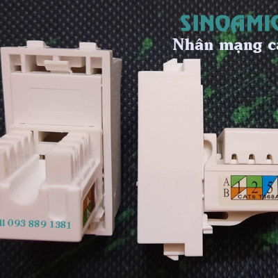 Ổ cắm mạng Lan RJ45 cat5/ Cat6 âm tường - Hàng chính hãng
