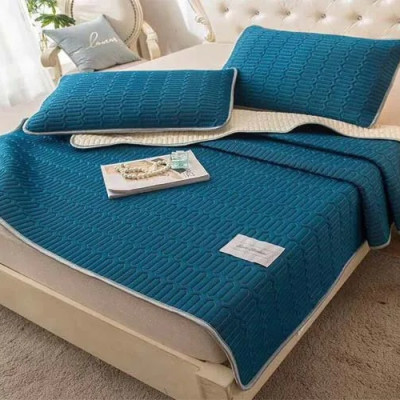Chiếu điều hòa cao su non cao cấp, Chiếu mát mùa hè họa tiết trơn MINIIN - Tặng kèm 2 vỏ gối