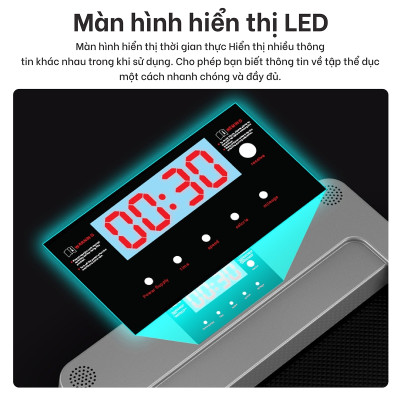 Máy chạy bộ đi bộ gia đình TM310 & TM310A [BLACK] thế hệ mới có điều khiển từ xa