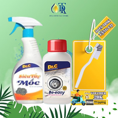 Combo Bột Thông Cống Cực Mạnh,Tẩy Lồng Máy Giặt,Thông Bồn Cầu Be-easy+Tẩy Mốc Quần Áo,Tẩy Mốc Tường,Tẩy Mốc Gioăng Cao Su Máy Giặt Dr.C