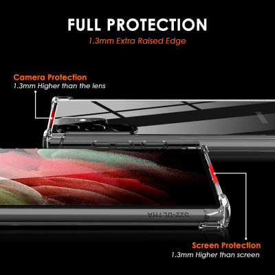 Ốp lưng silicon dẻo cho Samsung Galaxy S22 Ultra hiệu Ultra Thin (độ trong tuyệt đối, siêu mỏng 0.6mm) - Hàng nhập khẩu