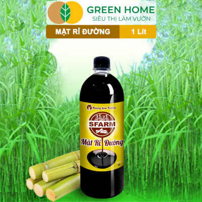 Mật Rỉ Đường Greenhome, Sfarm, Chai 1lít, Phân Bón Hữu Cơ, Ủ Dịch Chuối, Nuôi Cấy Vi Sinh, Ủ Phân, Ủ Rác