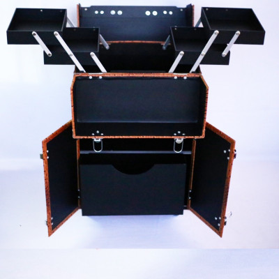 Cốp vali kéo nhiều ngăn đựng dụng cụ trang điểm, make up, phun xăm, nối mi, mỹ phẩm size 36x22x64 cm 