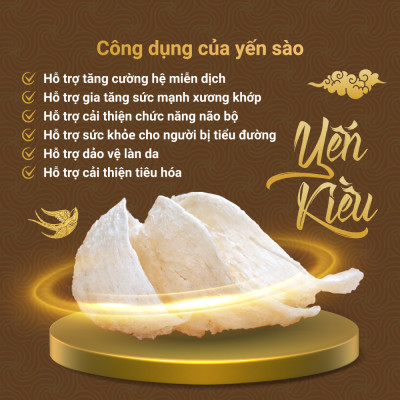 Yến Kiều - Yến chưng đông trùng hạ thảo - Thành phần yến 30% - hỗ trợ bồi bổ cơ thể, tăng cường sức khỏe (Hộp 6 hũ)