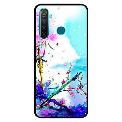 Ốp Lưng in cho Realme 5 Mẫu Nền Kiếm Hoa - Hàng Chính Hãng