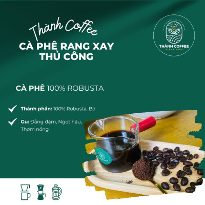Gói 250g Cà Phê Bột 100% Robusta Thành Coffee - Gu Đắng Đậm, Hậu ngọt, Thơm ngon - Phù hợp Pha phin