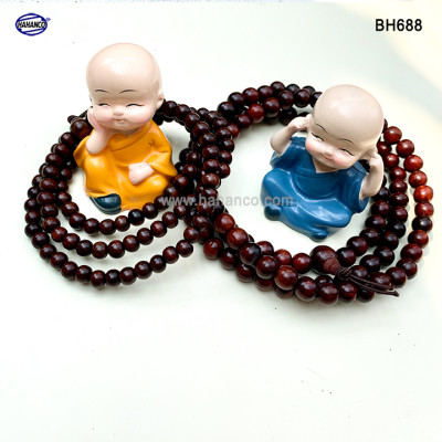 Chuỗi vòng tay /Cổ 2 in 1 hạt gỗ trắc rất đẹp (Đủ Size) BH688 - Thiết kế giản dị, tinh tế