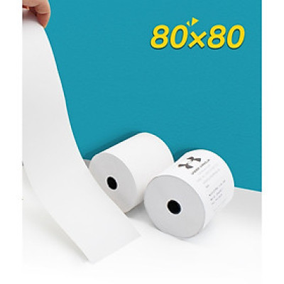 Combo 5 cuộn giấy in nhiệt Oji K80x80 (80mm x 80mm) Chuyên dùng in bill, in hóa đơn bán hàng shop online, cửa hàng, quán Cafe,...Hàng chính hãng