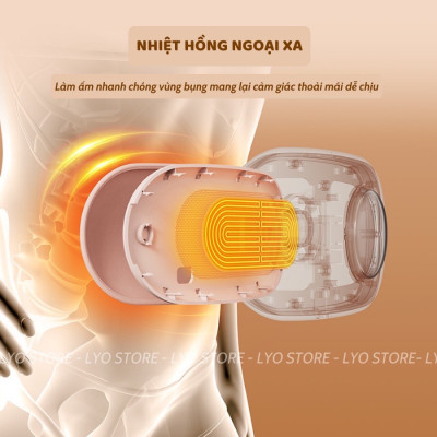 ￼Đai massage giảm đau bụng kinh, máy chườm ấm bụng cho phụ nữ 6 mức độ nóng giảm đau lưng làm tử cung khi đến kì