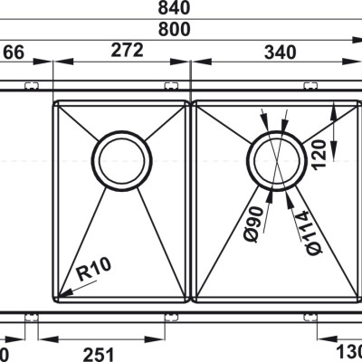 Chậu rửa chén inox Hafele  HS21-SSD2S90M
