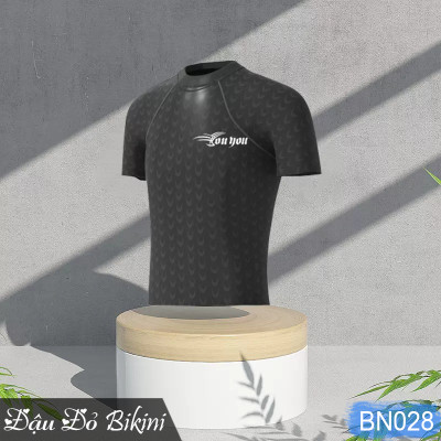 Áo bơi nam dài tay & ngắn tay rời, hoạ tiết da cá nam tính, phom ôm gọn gàng, thun bơi lạnh dày mịn thoáng mát, áo bơi nam lẻ | BN028