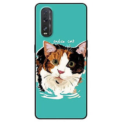 Ốp lưng dành cho Oppo Find X2 mẫu Chú Mèo Ba Màu