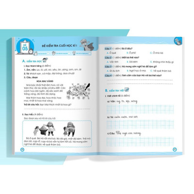 Sách - Đề Ôn Luyện Và Tự Kiểm Tra Tiếng Việt Lớp 1 -  Combo 2 Tập - Megabook
