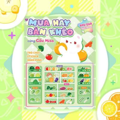 Sách - Mua Hay Bán Khéo Cùng Gấu Misa Rau Quả Tươi Ngon (Hơn 60 Stickers) - Megabook