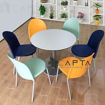 Ghế Cafe fastfood Nội thất Capta Ghế nhựa chân thép sơn tĩnh điện phong cách Italia Châu Âu