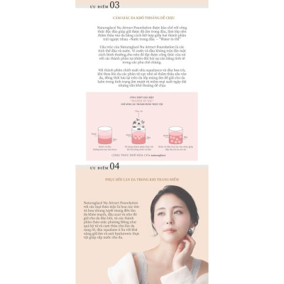 Kem nền kết hợp cọ trang điểm dưỡng da - naturaglacé Nu Attract Foundation SPF40 PA +++ , 3.5g