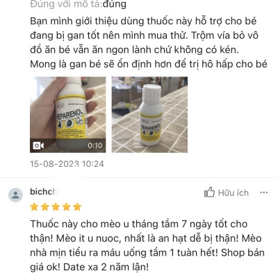 HEPARENOL (PHÁP) BỔ GAN MẬT, HỖ TRỢ TIÊU HÓA CHO CHÓ MÈO