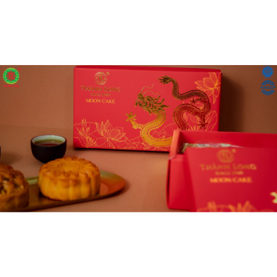 HỘP BÁNH TRUNG THU 2 BÁNH 2 TRỨNG 220G  - COMBO D - THÀNH LONG 440G - VIỆT NAM